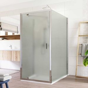 Mereo Sprchovací kút Lima, obdĺžnik do priestoru U, pivotový, 80x90x80 cm, chróm ALU, sklo Point CK87862K vyobraziť
