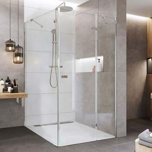 Mereo Sprchovací kút, Novea, obdĺžnik, pántový, 80x100 cm, chróm ALU, sklo Číre, dvere pravé a pevný diel CK10116ZP vyobraziť