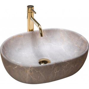 REA - Umývadlo na dosku Lara 48x35 béžovej REA-U9887 vyobraziť