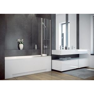 BESCO - Vaňová zástena AMBITION 2 - Farba rámu zásteny - Hliník chróm, Rozmer A - 80, 5 cm, Smer zatváranie - Univerzálny Ľavé / Pravé, Výplň - Číre bezpečnostné sklo - 4 mm BCAMB2CC vyobraziť