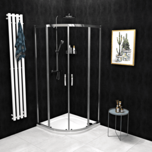 GELCO - SIGMA SIMPLY štvrťkruhová sprchová zástena 1000x1000, R550, číre sklo GS5510 vyobraziť