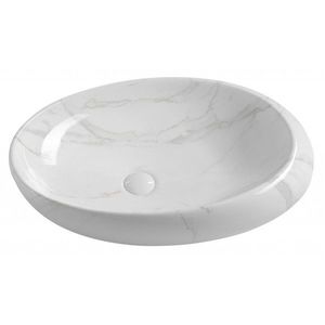 SAPHO - DALMA keramické umývadlo na dosku, 68x44cm, carrara 317 vyobraziť