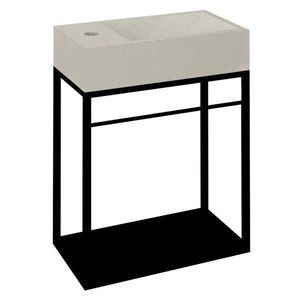 SAPHO - CREST konzola pod umývadlo 39, 5x45x21, 7cm, čierna matná AR402 vyobraziť