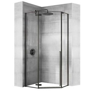 REA - Sprchovací kút Diamond 80x80 čierny matný REA-K6900 vyobraziť