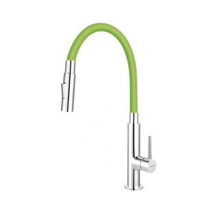 NOVASERVIS NOVASERVIS - Drezová stojanková batéria s zeleným ramenom a sprškou 70730, 0Z vyobraziť