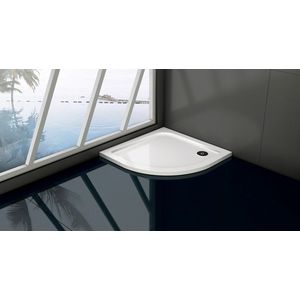 OLSEN SPA - Štvrťkruhová mramorová sprchová vanička VENETS R550 - Rozmer A - 90, Rozmer B - 90 VANKCTVRT90 vyobraziť