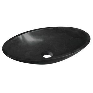 SAPHO - BLOK kamenné umývadlo na dosku, 60x35cm, čierny Marquin matný 2401-40 vyobraziť