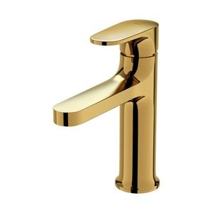 CERSANIT - Stojanková umývadlová batéria INVERTO, páková, zlatá + zlatá páčka S951-297 vyobraziť