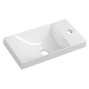 SAPHO - AGOS umývátko bez prepadu 40x22cm, liaty mramor, biela, ľavé/pravé AS400 vyobraziť