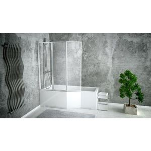 BESCO - Asymetrická vaňa ESTE - Rozmer vane - 150 × 75 cm, Spôsob prevedenia - Ľavé VANEST15L + OLVPINOZ vyobraziť