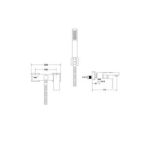 BESCO - Nástenná vaňová batéria MODERN / variujú s príslušenstvom Chróm BABWMVSCH vyobraziť