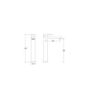 BESCO - Vysoká stojanová umývadlová batéria MODERN I - Farebnica - Chróm duplicít BABWMVICH vyobraziť