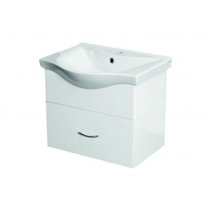 OLSEN SPA - Skrinka s keramickým umývadlom vekami 55/65/80 - Nábytok Viky - 79, 5 × 46 × 17, 5 cm OLNVIKI380 + OLKE70802 vyobraziť