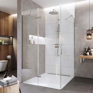 Mereo Sprchovací kút, Novea, obdĺžnik, pántový, 100x120 cm, chróm ALU, sklo Číre, dvere ľavé a pevný diel CK10317ZL vyobraziť