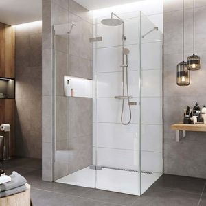 Mereo Sprchovací kút, Novea, obdĺžnik, pántový, 110x120 cm, chróm ALU, sklo Číre, dvere ľavé a pevný diel CK10517ZL vyobraziť