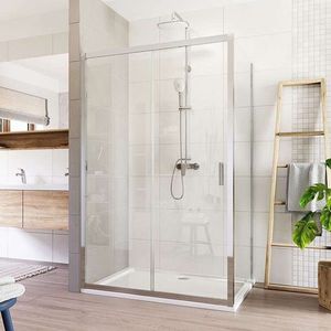 Mereo Sprchovací kút, Lima, obdĺžnik, zasúvací, 110x90 cm, chróm ALU, sklo Číre CK87423K vyobraziť