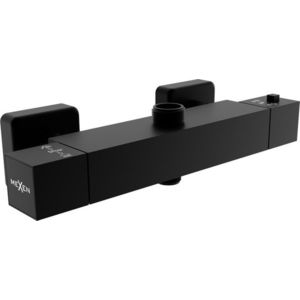 MEXEN - Cube termostatická sprchová batéria - stĺp čierna 77250-70 vyobraziť