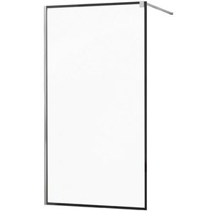 MEXEN/S - KIOTO Sprchová zástena WALK-IN 90x200 cm 8 mm, chróm, čierny profil 800-090-101-01-70 vyobraziť