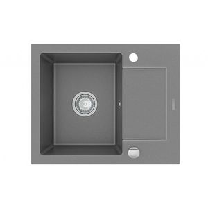 MEXEN MEXEN - Enzo granitový drez 1-misa drez s vypúšťaním krátky odkvapkávač 576x465 mm, sivá 6506571005-71 vyobraziť