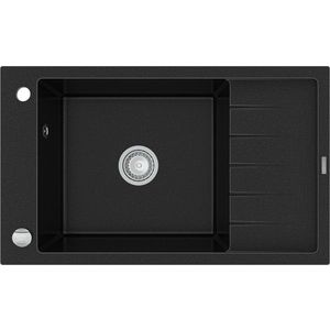 MEXEN MEXEN - Elias granitový drez 1 misa drez s vypúšťaním krátky odkvapkávač 795x480 mm, čierna 6511791005-77 vyobraziť