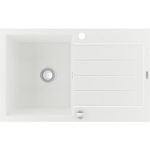 MEXEN MEXEN - Bruno granitový drez 1 s odkvapkávačom 795x495 mm, biela 6513791010-20 vyobraziť