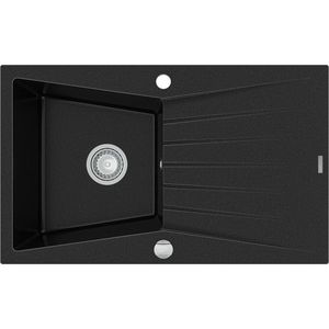 MEXEN MEXEN - Cesar granitový drez 1-misa drez s odkvapkávač 775x470 mm, čierna 6514771010-77 vyobraziť