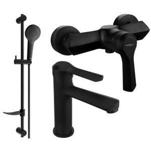 MEXEN/S - Saber DF05 Set umývadlovej a sprchovej batérie s príslušenstvom, čierna 72104DF05-70 vyobraziť