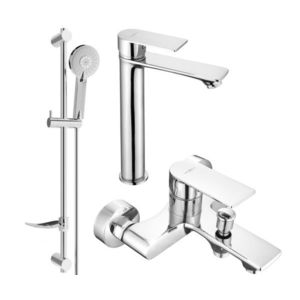 MEXEN/S - Royo DF40 Set umývadlové a vaňové batérie s príslušenstvom, chróm 72213DF40-00 vyobraziť