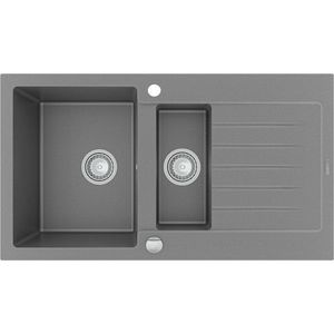 MEXEN MEXEN - Matias žula drez 1, 5-misa drez s vypúšťaním krátky odkvapkávač 900x505 mm, sivá 6502901505-71 vyobraziť