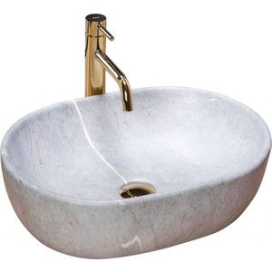 REA - Umývadlo na dosku Lara 48, 5x35 šedej (REA-U9889 vyobraziť