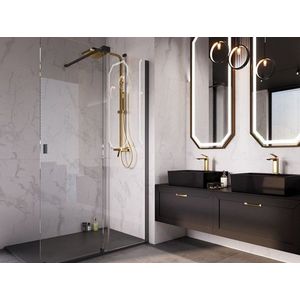 BESCO - Walk-in sprchovací kút VAYO BLACK - Farba rámu zásteny - Hliník čierny, Rozmer A - 110, Rozmer C - 200, Smer zatváranie - Univerzálny Ľavé / Pravé, Výplň - Číre bezpečnostné sklo - 8 mm BCVAYO110BC vyobraziť