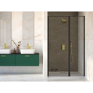 BESCO - Bezrámové sprchové dvere EXO-C BLACK - Farba rámu zásteny - Čierna matná, Pevná stena - Bez pevnej steny, Rozmer A - 120, Rozmer C - 190, Smer zatváranie - Univerzálny Ľavé / Pravé, Výplň - Číre bezpečnostné sklo - 6 mm BCEXOC120BC vyobraziť