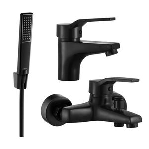 MEXEN/S - Caro R72 SET vaňová a umývadlová batéria, čierna 746603R72-70 vyobraziť