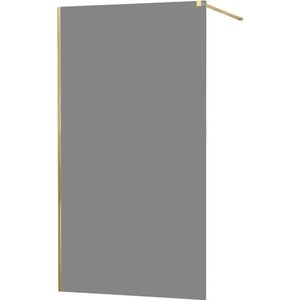 MEXEN/S - KIOTO Sprchová zástena WALK-IN 120x200 cm 8 mm, zlatá, dymové sklo 800-120-101-50-40 vyobraziť
