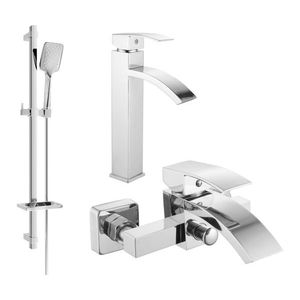 MEXEN/S - Libra DQ62 Set umývadlovej a vaňovej batérie s príslušenstvom, chróm 745113DQ62-00 vyobraziť