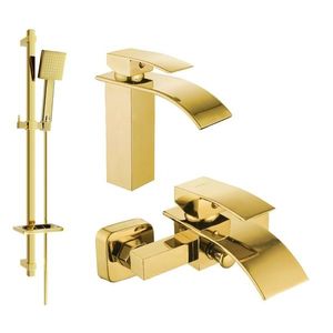 MEXEN/S - Aries DQ45 Set umývadlovej a vaňovej batérie s príslušenstvom, zlato 744803DQ45-50 vyobraziť