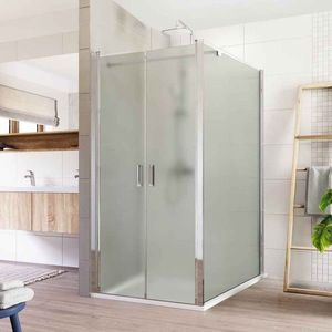 Mereo Sprchovací kút, Lima, obdĺžnik, dvojkrídlový, lietací, 100x120 cm, chróm ALU, sklo Point CK88532K vyobraziť