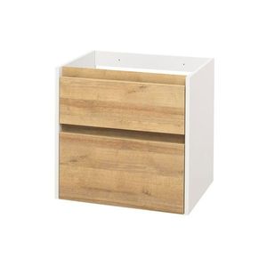 Mereo Opto, kúpeľňová skrinka 61 cm, biela/dub Riviera CN930S vyobraziť