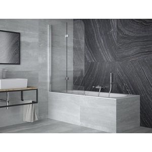 BESCO - Vaňová zástena AVIGO - FARBA rámu - Hliník leštený, Rozmer A - 100 cm, Smer zatvárania - Univerzálny Ľavé / Pravé, Výplň - Číre bezpečnostné sklo - 5 mm BCAVIG10CC vyobraziť