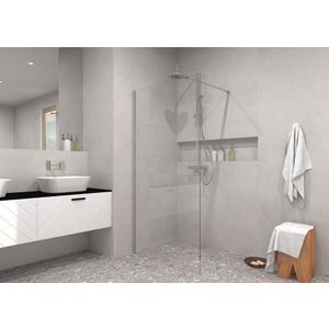 BESCO - Walk-in sprchovací kút ECO-N - FARBA rámu - Chróm / Leštený hliník (ALU), Pevná stena - Bez pevnej steny, Rozmer A - 90, Rozmer C - 195, Výplň - Číre bezpečnostné sklo - 6 mm BCEXON90CC vyobraziť