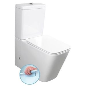 SAPHO - PORTO RIMLESS WC kombi, spodný/zadný odpad, biela PC102WR vyobraziť