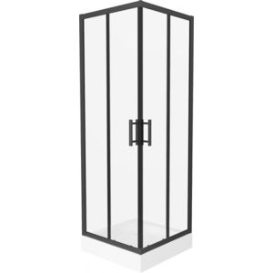 MEXEN/S - Rio štvorcový sprchovací kút 70 x 70, transparent, čierna + vanička Rio 860-070-070-70-00-4510 vyobraziť