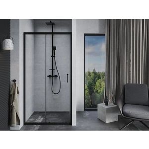 OLSEN SPA - Sprchové dvere do niky TREOS NEW BLACK - FARBA rámu - Čierna matná, Rozmer A - 120, Smer zatvárania - Univerzálne Ľavé / Pravé, Výplň - Číre bezpečnostné sklo - 6 mm OLBTREO120BC vyobraziť