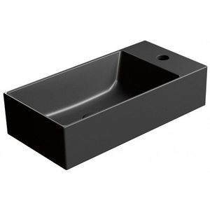 GSI - KUBE X keramické umývadlo 50x25cm, pravé/ľavé, čierna mat 9486126 vyobraziť