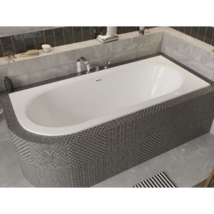 BESCO - Asymetrická vaňa AVITA SLIM+ - Nožičky k vani - Bez nožičiek, Rozmer vane - 180 × 80 cm, Spôsob prevedenia - Ľavé VANAVIT18SLIMLP vyobraziť