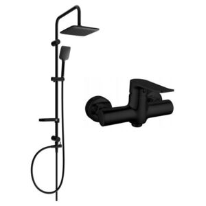 MEXEN/S - Sven sprchový stĺp vrátane sprchovej batérie Pecos, čierna 72740262-70 vyobraziť