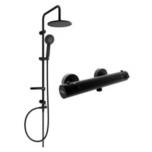 MEXEN/S - Carl sprchový stĺp vrátane sprchovej termostatickej batérie Kai, čierna 77100240-70 vyobraziť