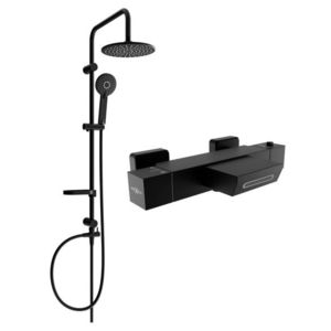 MEXEN/S - Carl sprchový stĺp vrátane vaňovej termostatickej batérie Cube, čierna 77360240-70 vyobraziť