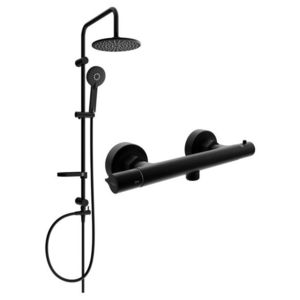 MEXEN/S - Carl sprchový stĺp vrátane sprchovej termostatickej batérie Slim, čierna 77105240-70 vyobraziť