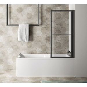 POLYSAN - KAGERA vaňová zástena s pneumatickým zdvihom, š.710, čierna matná, číre sklo 30336B vyobraziť